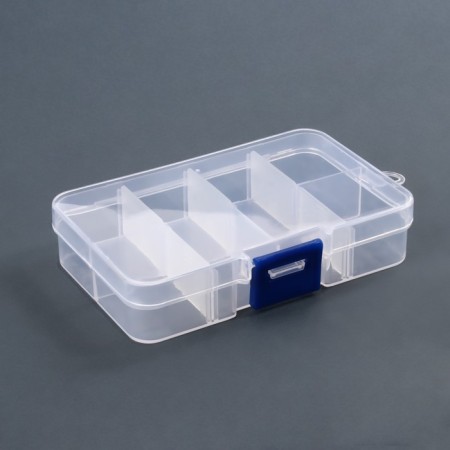 Organizer for decor, mobile cells, 8 cells, 10.5 × 7 × 2.4 cm, the color is transparent-4