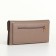 Women's wallet on the button, beige color
