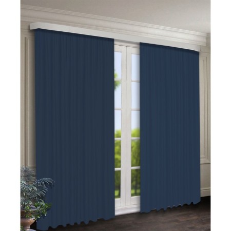 Set of curtains, size 150x260 cm, 2 pcs, blue color