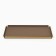 Metal tray, eco -leather rectangular 37.5 x 18.5 cm, brown color