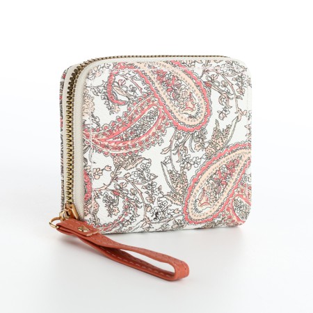 Women's wallet with lightning, white color