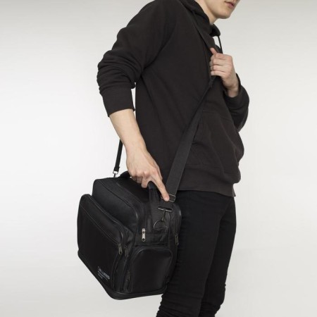 Male bag on lightning, luris, long belt, black color-6