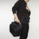 Male bag on lightning, luris, long belt, black color