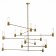 Ceiling Ceiling ST LUCE. SL1239.303.14. Vitra. 14x5 watts, G9, 4000k, 145x145x133 cm, brass color