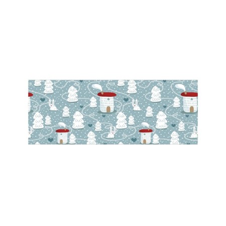Basket for storing things "Snow settlement", size 35x35 cm-1
