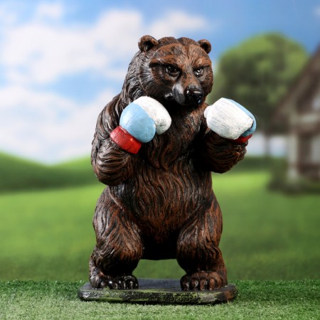 Garden figure "Bear Boxer" 35x24x18cm-5
