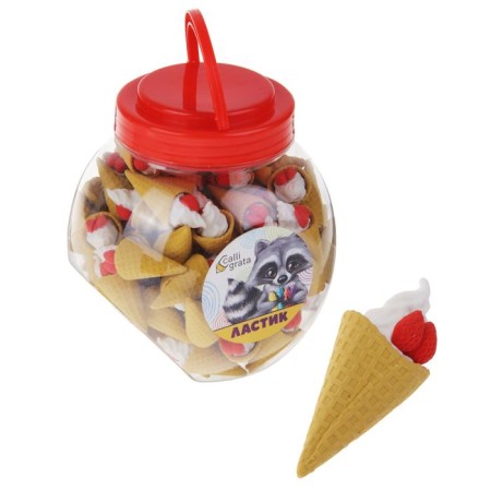Figure eraser "Eskimo with strawberry", mix