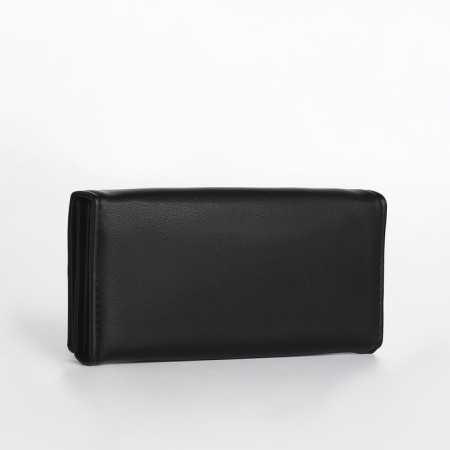 Women's wallet on a magnet, black color-1