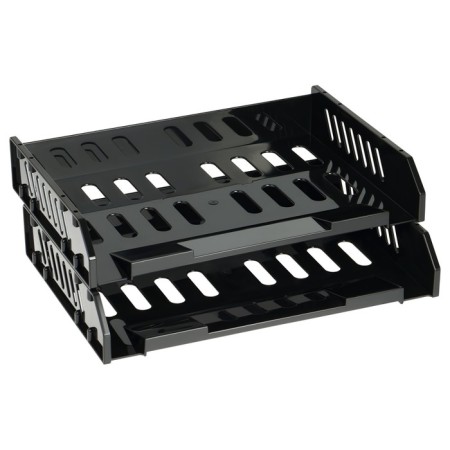 A set of paper trays is horizontal sity, set 2 pieces, on metal rods, black-4