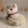 Decor "White Fox in Beads" 15x17x13 cm