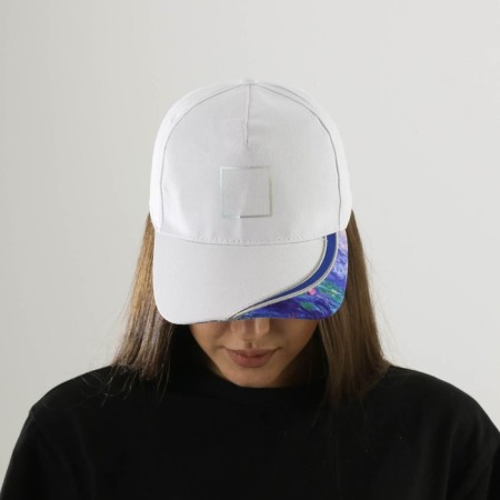 Women's cap "water lily", white color-4