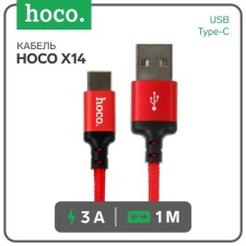 Hoco X14 Times Speed, Type-s-USB, 3 A, 1 m, black and red