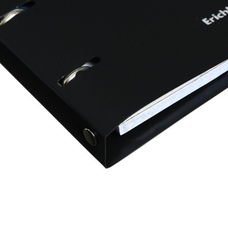 Notebook on rings A5, 80 sheets in the Erichkrause "Accent" cage, plastic cover, button, offset unit, whitewash 100%, mix-8
