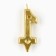 Candle for the cake, the number "1", gold.