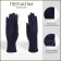 Gloves are female, dimensionless, without insulation, blue color