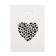 Polyethylene "heart" package white-black 30x40 cm 50 μm