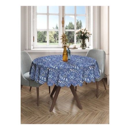 Tablecloth on the table "Dance of Snowflakes", round, Saten, d = 150 cm-2