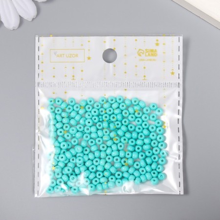Glass beads 6/0 "bright blue" 15 grams-2