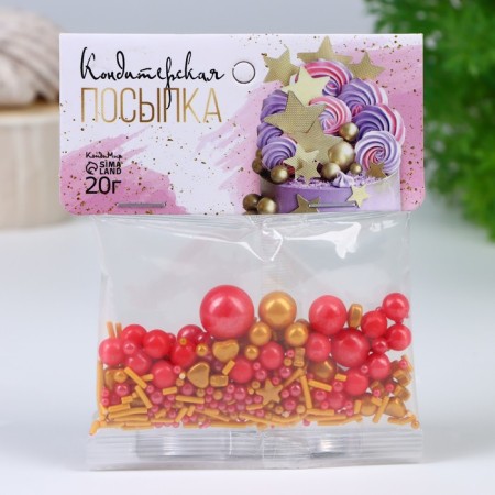 New Year. Confectionery sprinkling "crimson forest", 20 g-1