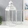 Summary metal, glass "Lantern-openwork tower" Nr 3 pcs D-8, 13, 16 cm white 48x23 cm
