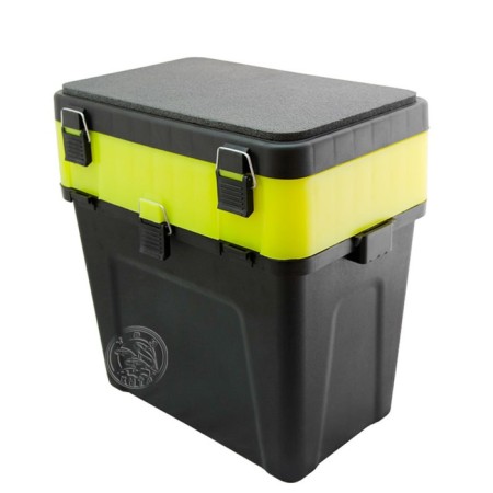 Winter box, 4+4 departments for baits, 380x360x240 mm, color black and yellow