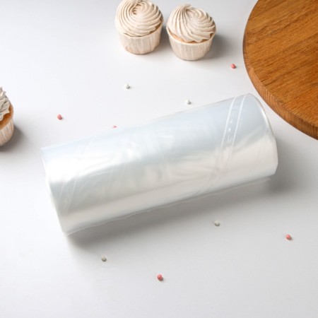 Confectionery bag, h = 55 cm, roll 100 pcs, 55 × 25 cm, color transparent color-1