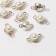 Connector "Pearl", ball 2.2 × 1.3 × 0.8 cm, (set 10 pcs.), The color is white in gold