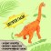 Dinosaur "Brachiosaurus Gravoyadnaya", works from batteries, lays eggs, with a projector, color orange