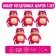 Set of foil balls 26 "Cat", 5 pcs., Pink