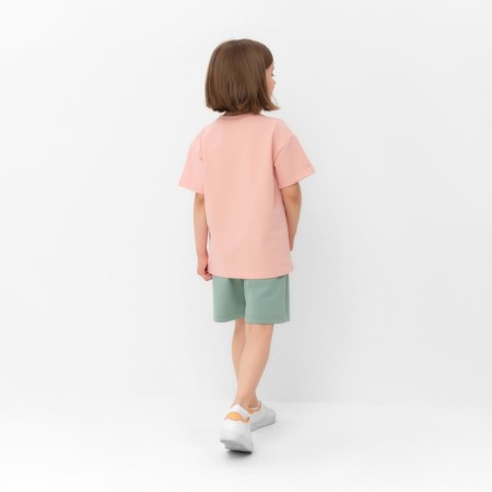 Kids (T -shirt, shorts) minku beige color/ olive, height 122 cm-16