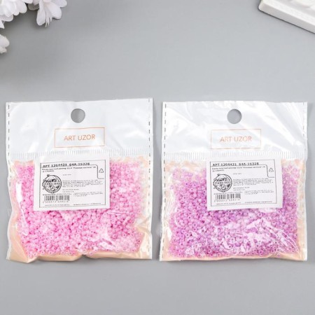 Round size 12/0 "Pink pastille" mix 20 g-3
