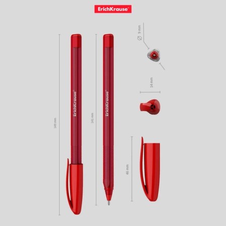 Ballic handle Erichkrause U-108 Original Stick 1.0, Ultra Glide Technology, Red-3