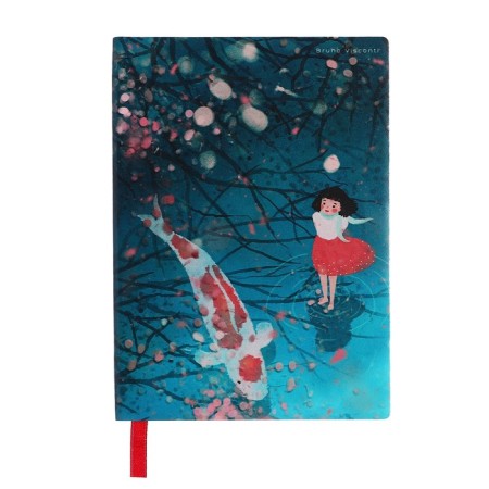 Note book A6, 64 sheets in the Flex Journal line, artificial leather cover, lies, tinted block 80 g/m2, mix-6