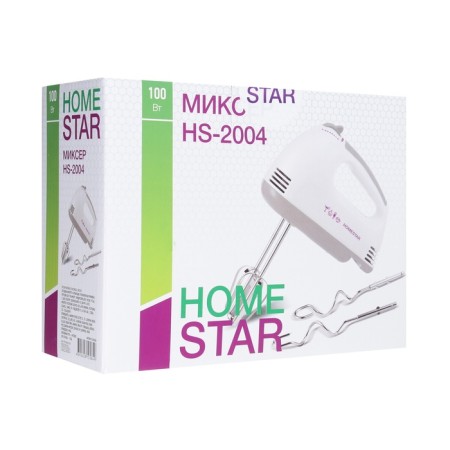 Mixer Homestar HS-2004, manual, 100 watts, 7 speeds, white-4