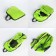 Folding backpack, lightning department, external pocket, 2 side pockets, green color