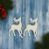 Jewelry decoration "Fairytale Deer Elite" (set 2 pcs) 7x11 cm, white