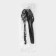 A set of plastic disposable cutlery "Elites", 4 objects: fork, tablespoon, knife, napkin, 18 cm, black color
