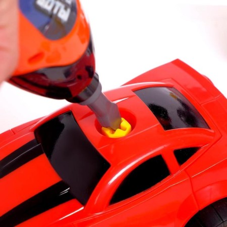 Design machine "Mega Robot", 3 in 1, with a light screwdriver, works from batteries-11