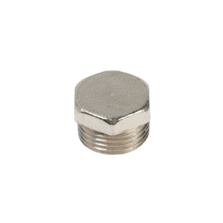 RTP plug, 3/8 ", outer thread, nickelled brass, euroglos