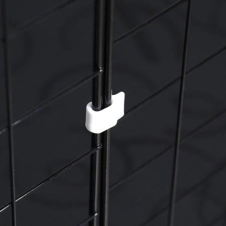 Coaters 24 sections with textile shelves, metal, black, 210 x 210 x 35 cm, (35 x 35) 96044-6