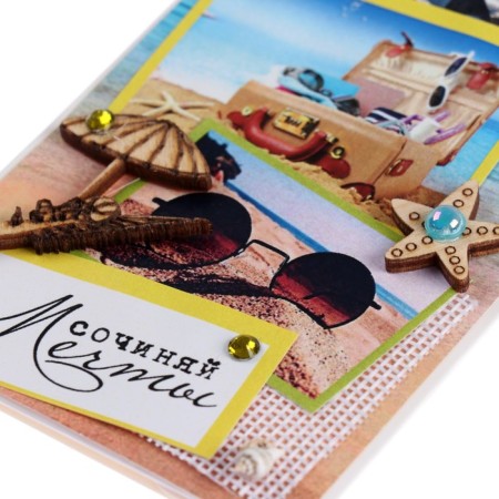 The envelope for the money "Compose dreams!" Handmade, palm trees, 8x16 cm-3