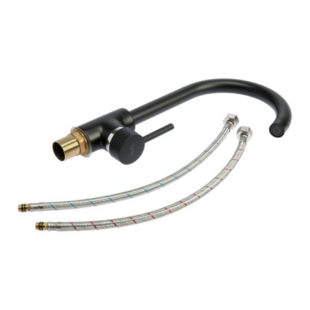 Kitchen mixer Zein ZF-011, cartridge ceramics 40 mm, brass, black-7