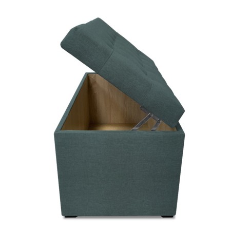 Puff with a lid and weighting, 800 × 400 × 420 mm, Velur Dream, Mint color-5