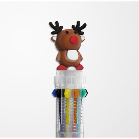 Automatic ballpoint pen, 10 color "New Year. Deer"-1