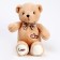 Soft toy "Bear" with a bow and heart, 39 cm, beige color