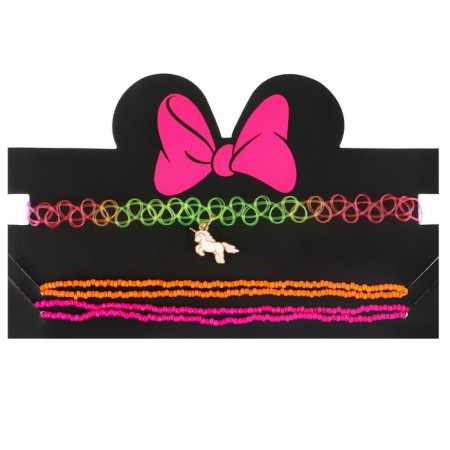 Choker and beads, 3 pieces, a set of jewelry, Minnie Mouse and a unicorn-1