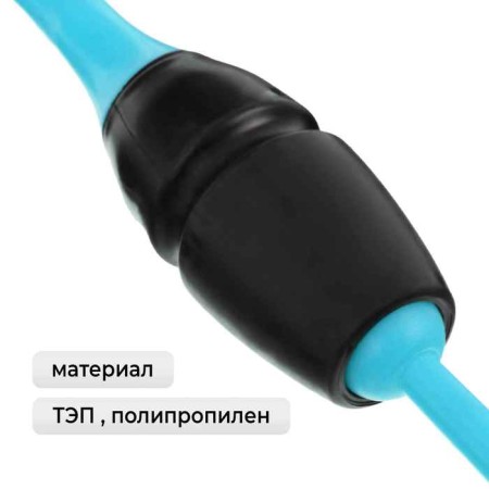 Bulas for rhythmic gymnastics inserted Grace Dance, 46 cm, blue/black color-1
