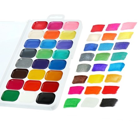 Watercolor 24 colors (12 classic + 12 pearl) Calligrata-5