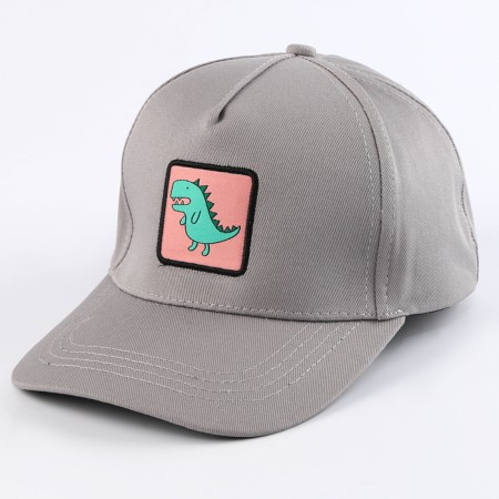 Baby cap for the boy "Dinosaurus", gray color, rr 52-54, 5-7 years old-3