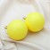 Set of balls plastic D-8 cm, 2 pcs "matte" yellow